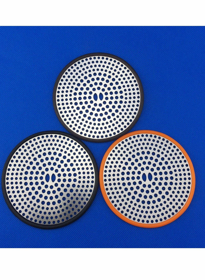 KASTWAVE Drain Strainers 304 Stainless Steel Hair Catcher Shower Drain Cover with Silicone Bathtub Hair Stopper Bathroom Hair Trap Floor Drain Protector Matte White 4.33 Inches Round Flat (White) - Image 2