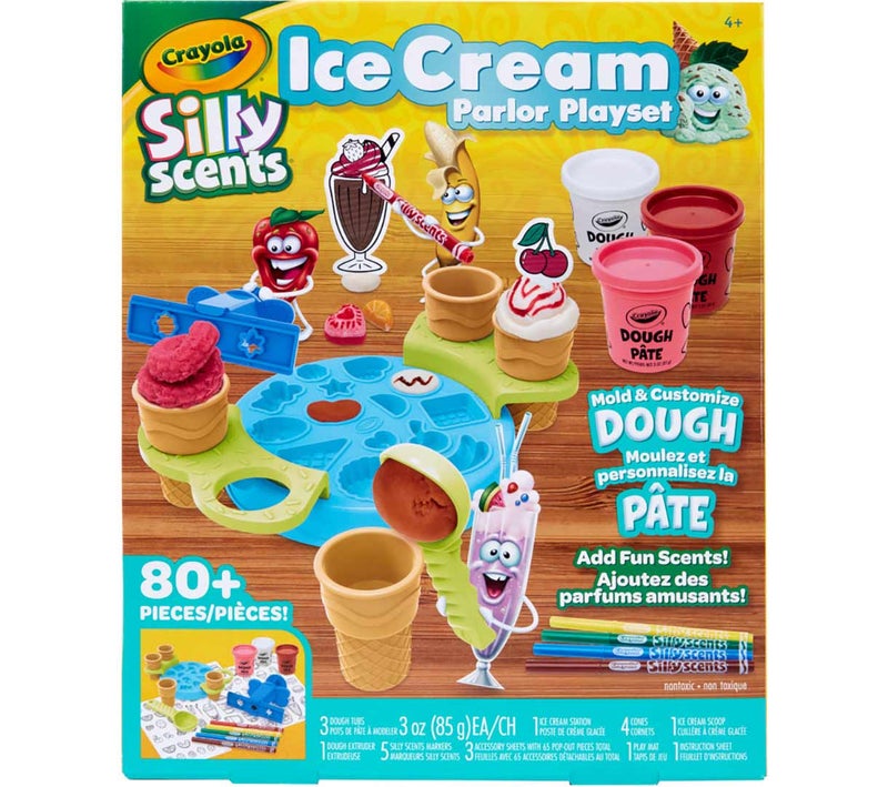 Crayola Silly Scents Ice Cream Parlor Playset (80+ Pieces, 225 g) - Image 1