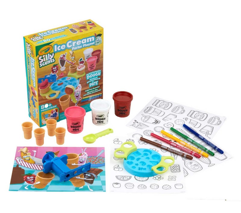 Crayola Silly Scents Ice Cream Parlor Playset (80+ Pieces, 225 g) - Image 2