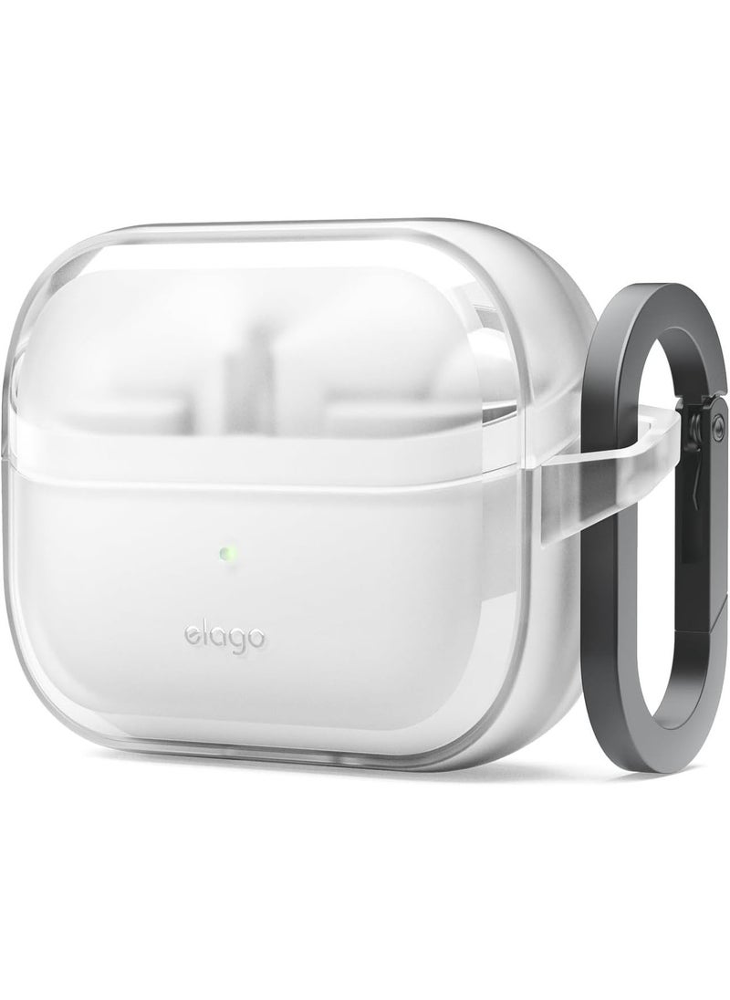 Elago - EDC Hang Compatible with Samsung Galaxy Buds3 and Galaxy Buds 3 Pro Case Cover with Carabiner - Matte Clear - Image 1