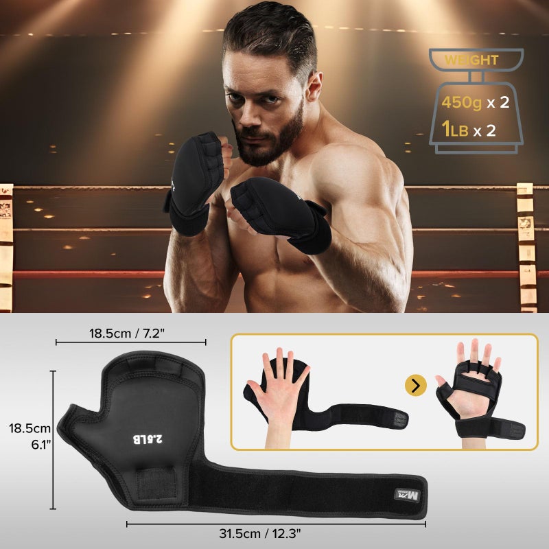 Rockhouse Weighted Hand Gloves 5lb(2.5lb Each), Soft Iron Fitness Gloves, Washable, for Gym Boxing Swimming Strength Training (5lb) - Image 5