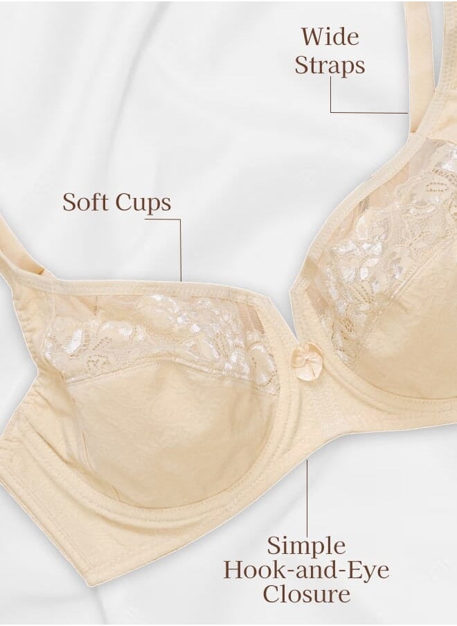 Every Woman Knows - Bust Lifting Wireless Bra with Wide Adjustable Straps and No Underwire 36-48 DEF - Image 1