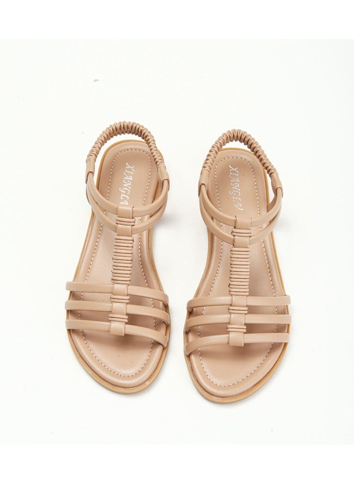SIKETU 2025 Summer New Roman Sandals Retro Hollow Flat Comfortable Tourist Beach Sandals  - Image 2