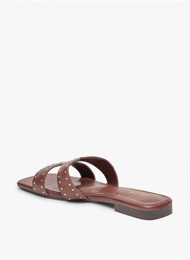 Celeste - Women's Embellished Slides - Image 1