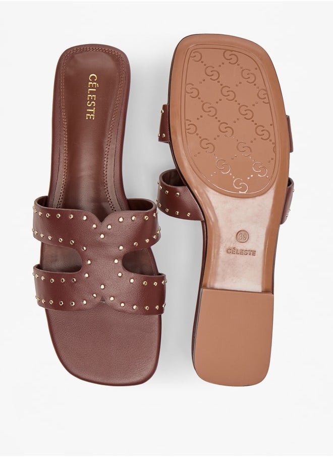 Celeste - Women's Embellished Slides - Image 1