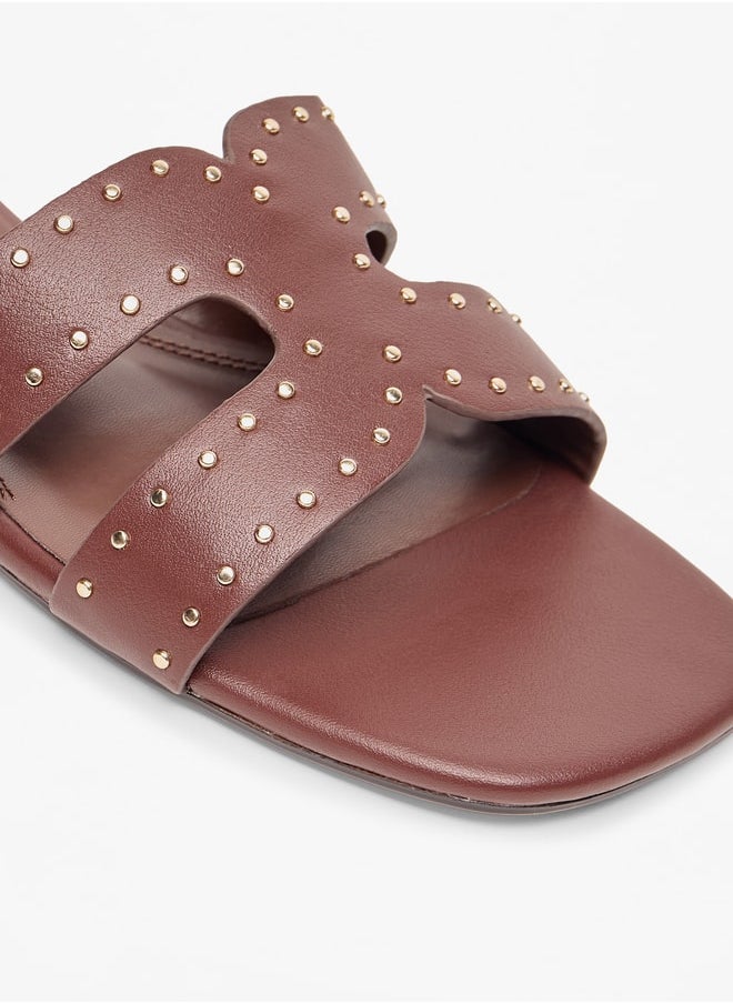 Celeste - Women's Embellished Slides - Image 1
