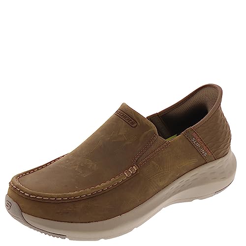 Skechers USA Mens Parson - Oswin Slip-in Moccasin, Dsrt, 11.5 Wide US Desert - Image 1