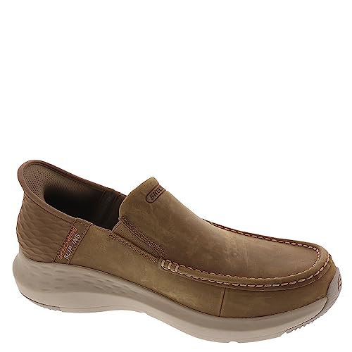 Skechers USA Mens Parson - Oswin Slip-in Moccasin, Dsrt, 11.5 Wide US Desert - Image 4