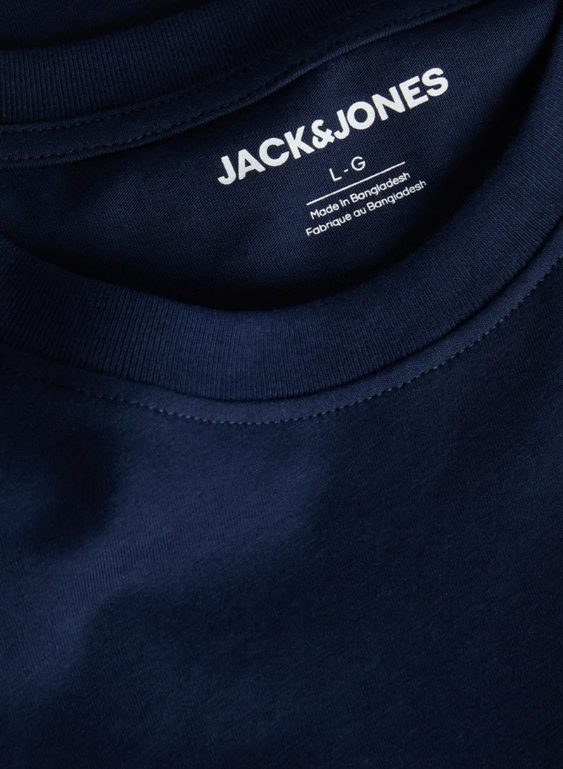 JACK & JONES  Casual Relaxed Fit Crew Neck T-Shirt for Men | Best Price UAE
