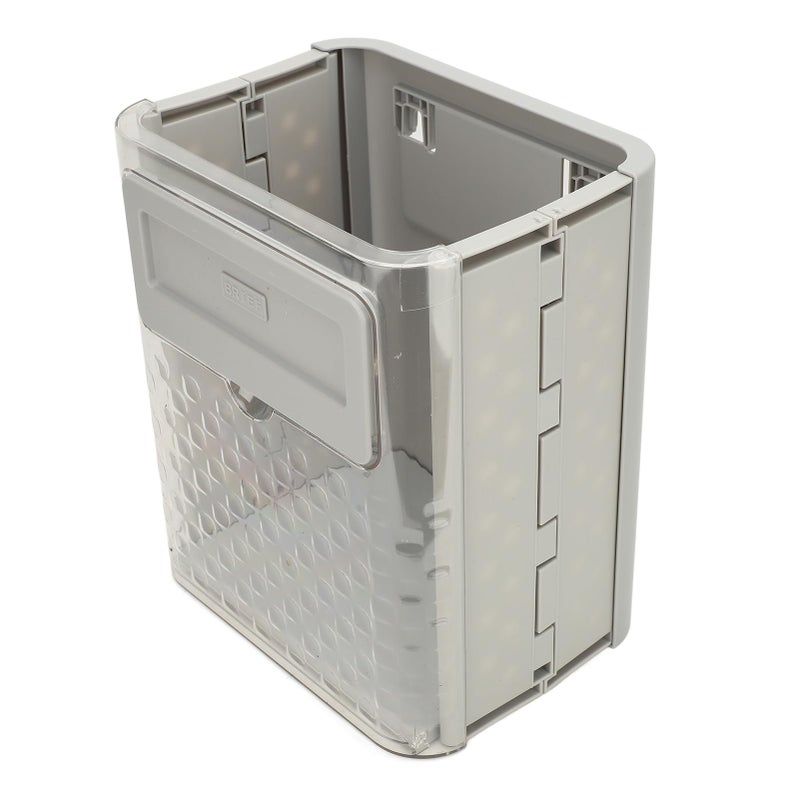 Focket Hanging Trash Can, Foldable Wall Mounted Trash Can with Detachable Scraper for Kitchen Cabinet Door Garbage Bin for Bathroom Bedroom Office RV Car - Image 3