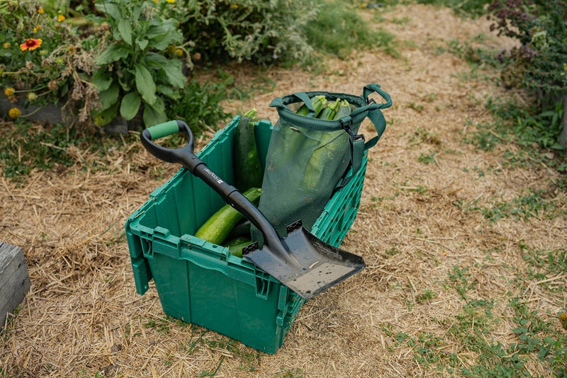 Hooyman Mini Transfer Shovel with Heavy Duty Carbon Steel Construction, Ergonomic No-Slip H-Grip Handles, D Handle, and Oversized Steps for Gardening, Land Management, Yardwork, Farming, and Outdoors - Image 1