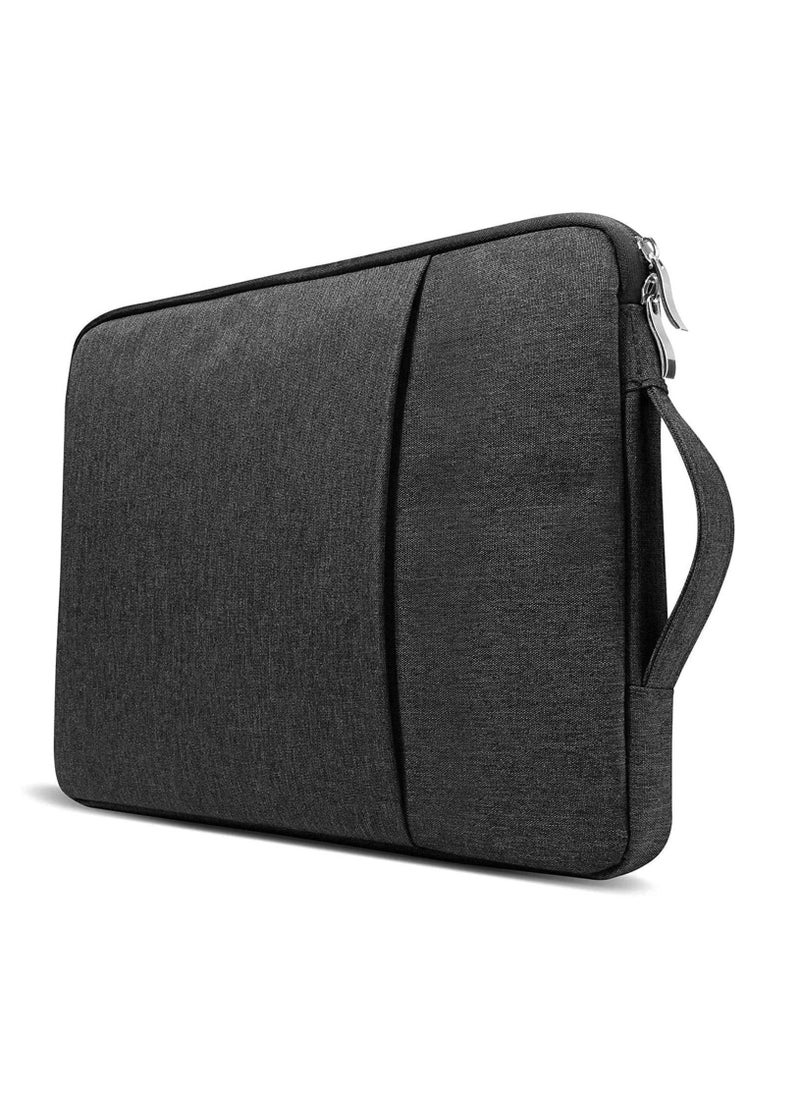 Generic - Laptop Sleeve Bag Compatible MacBook Pro 16 Inch 2021 2022 M1 Pro Max A2485 A2141 Pro Retina 15 A1707 Notebook Polyester Vertical Case With Pocket Black - Image 1