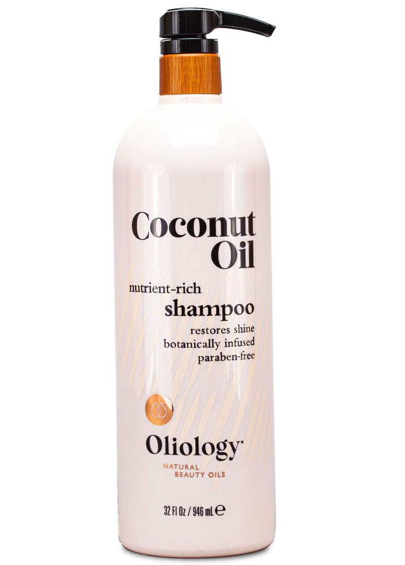 Oliology Coconut Oil Shampoo â€“ Nutrient Rich Shampoo Restores Damaged & Lifeless Hair | Botanically Infused | Provides Intense Shine | Nourishing | Made in USA, Paraben Free & Cruelty Free (32 oz) - Image 5