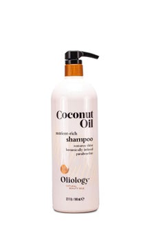 Oliology Oliology Coconut Oil Shampoo – Nutrient Rich Shampoo Restores Damaged & Lifeless Hair | Botanically Infused | Provides Intense Shine | Nourishing | Made in USA, Paraben Free & Cruelty Free (32 oz)  - Image 1