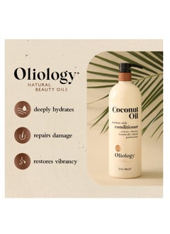 Oliology Oliology Coconut Oil Shampoo – Nutrient Rich Shampoo Restores Damaged & Lifeless Hair | Botanically Infused | Provides Intense Shine | Nourishing | Made in USA, Paraben Free & Cruelty Free (32 oz)  - Image 2