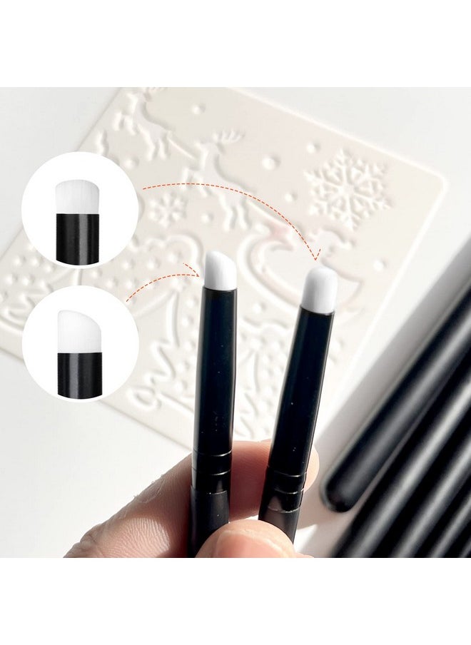 UNIMEIX UNIMEIX Dry Brush Miniature Painting Dry Miniature Painting Set Hobby Detail Blending Brushes for Effortless Miniature Painting (4 Round Head+4 Oblique Head)  - Image 4