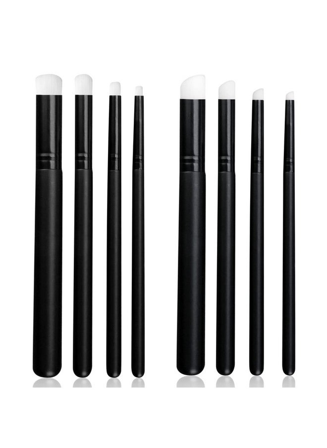 UNIMEIX UNIMEIX Dry Brush Miniature Painting Dry Miniature Painting Set Hobby Detail Blending Brushes for Effortless Miniature Painting (4 Round Head+4 Oblique Head)  - Image 1