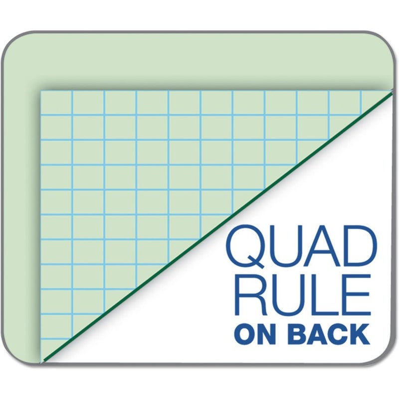 Engineering Computation Pad, 8-1/2" x 11", Glue Top, 5 x 5 Graph Rule on Back, Green Tint Paper, 3-Hole Punched, 35502 - Image 2