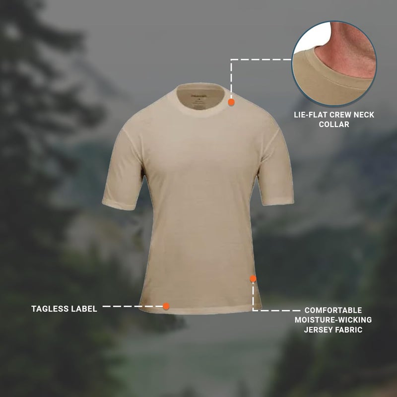 Propper Military T-Shirt 3-Pack, Tan 499, Medium - Image 3