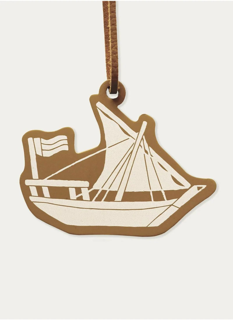 Little Majlis Leather charm, Dhow