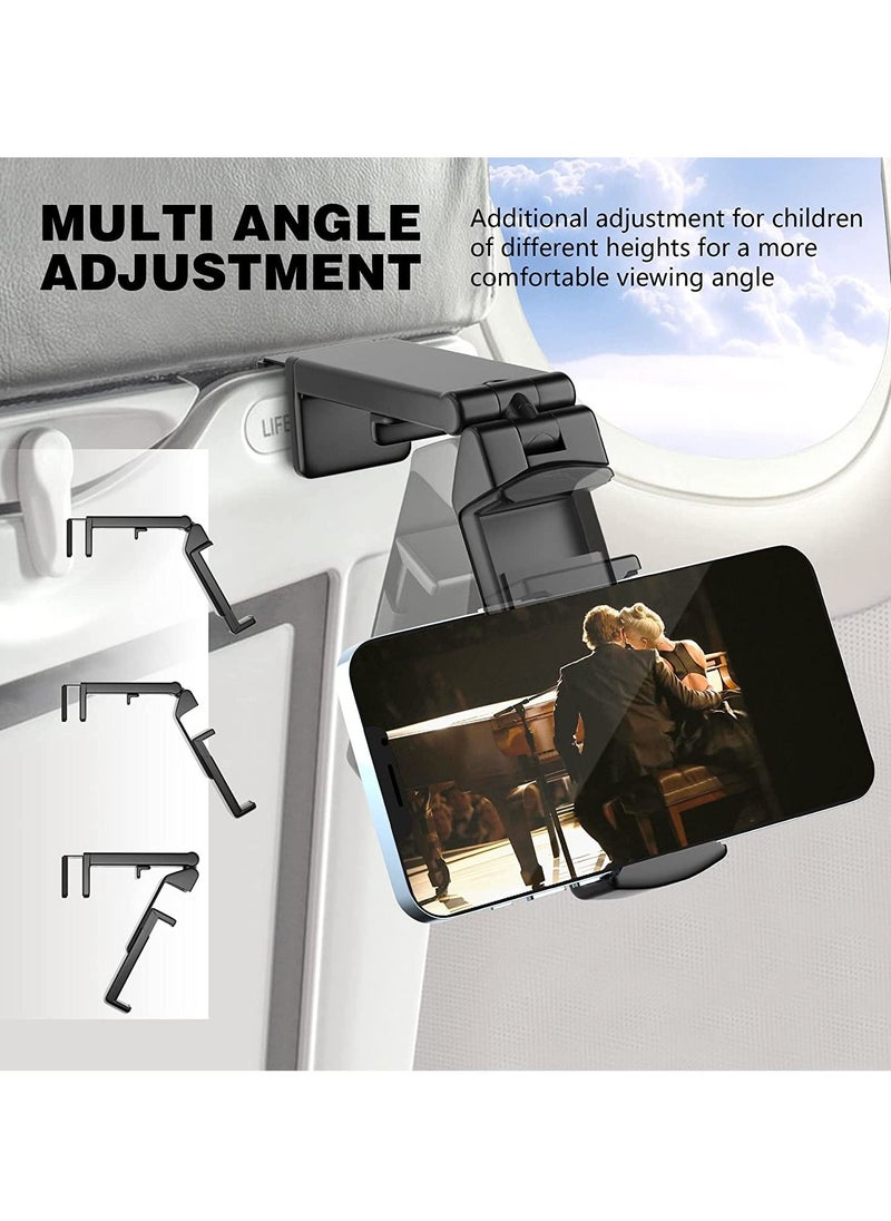 Excefore Universal in Flight Airplane Phone Holder Mount, Handsfree Phone Holder with Multi-Directional Dual 360° Rotation for Desk,Tray,Pocket Size Must Have Travel Essential Accessory for Flying  - Image 2