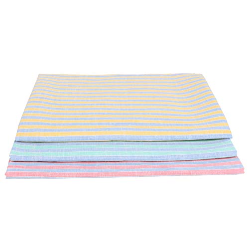 Maharaja PolyBlended Unstitched Fabric Set of 3 Striped Shirt Piece (2.5metre Each) [MSP014] - Image 2