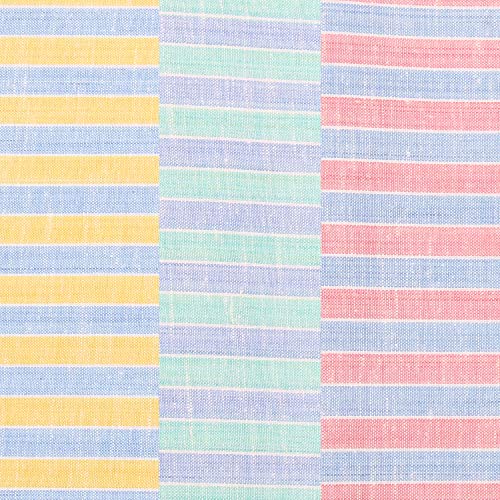 Maharaja PolyBlended Unstitched Fabric Set of 3 Striped Shirt Piece (2.5metre Each) [MSP014] - Image 3