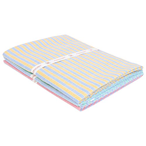 Maharaja PolyBlended Unstitched Fabric Set of 3 Striped Shirt Piece (2.5metre Each) [MSP014] - Image 1