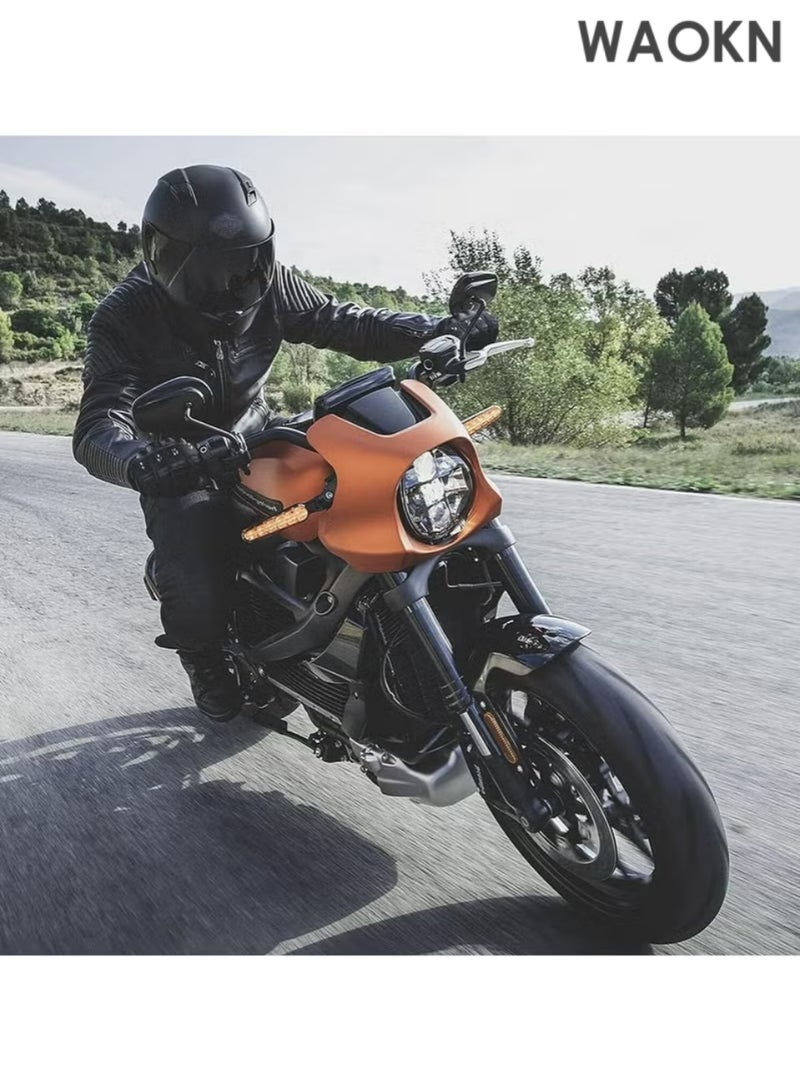 دبليو أيه أو كي أن قفازات دراجات نارية، قفازات قابلة للتنفس لركوب الدراجات النارية وقيادة الدراجات النارية، قفازات واقية صلبة للمفاصل تعمل باللمس، قفازات خارجية لركوب الدراجات النارية (كبيرة) - Image 4