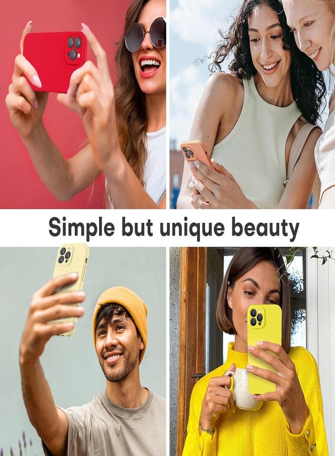 LOVE 3000 جراب LOVE 3000 مصمم خصيصًا لهاتف iPhone 13 Pro Max، مصنوع من السيليكون الفاخر مع بطانة ناعمة من الألياف الدقيقة المقاومة للخدش، جراب واقٍ مقاوم للصدمات مناسب للرجال والنساء والفتيات، مقاس 6.7 بوصة، لون أصفر كريمي - Image 2
