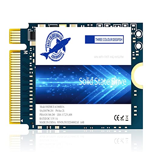 THREE COLOUR DOGFISH Dogfish SSD M.2 2230 NVMe PCIe 4.0 512GB 3D TLC NAND Gaming Unit?a stato solido interna per Steam Deck PS5 Surface Pro Laptop Desktop (M.2 2230 NVMe 4.0, 512 GB) - Image 1
