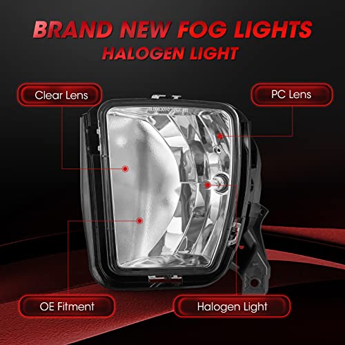 WEZEMLIGHT Fog Light Lamp Assembly For 2013 2014 2015 2016 2017 2018 Dodge Ram 1500 with 9006 12V 55W Halogen Bulbs Included Switch And Wiring Kit - Image 3