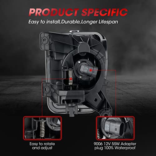 WEZEMLIGHT Fog Light Lamp Assembly For 2013 2014 2015 2016 2017 2018 Dodge Ram 1500 with 9006 12V 55W Halogen Bulbs Included Switch And Wiring Kit - Image 4