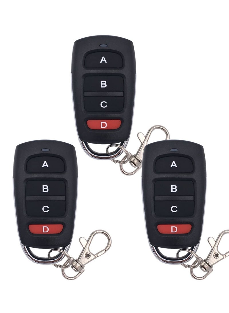 SYOSI , 3pcs 433mhz Garage Door Cloning Remote Control Keys, Universal Strong Wireless Copy Remote Control Keychain - Image 1