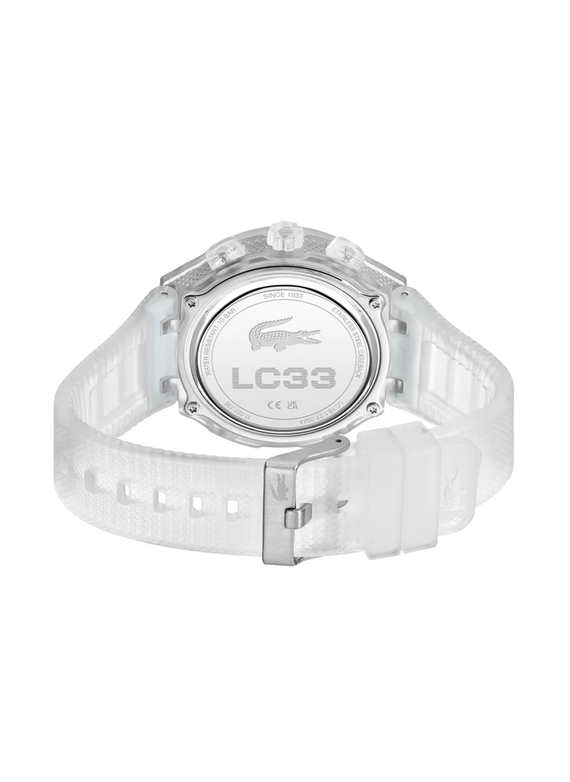 LACOSTE Lc33 Dual-Display Multifunction Blue Silicone Strap