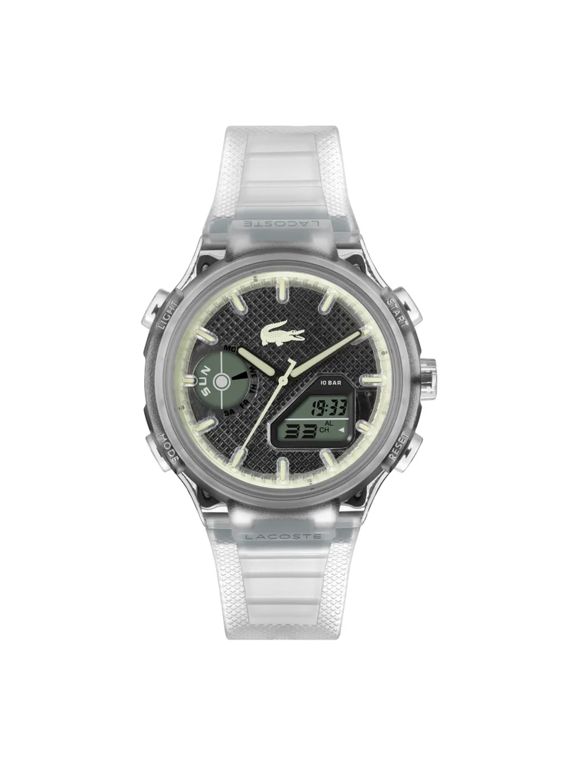 LACOSTE Lc33 Dual-Display Multifunction Blue Silicone Strap