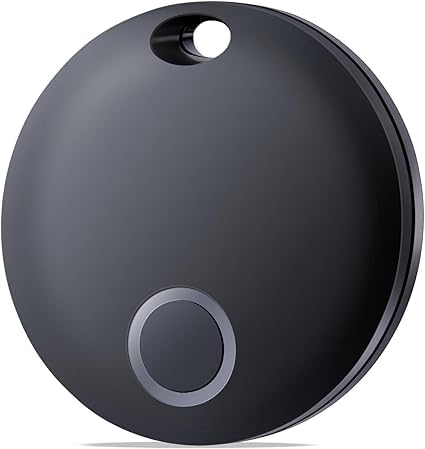 Reyke Air Tracker Tag for iOS, Pair with Apple Find My App, Tracking Device for Luggage, Keys, Backpack, Wallet, IP67 Waterproof, Replaceable Battery, Black - Image 1