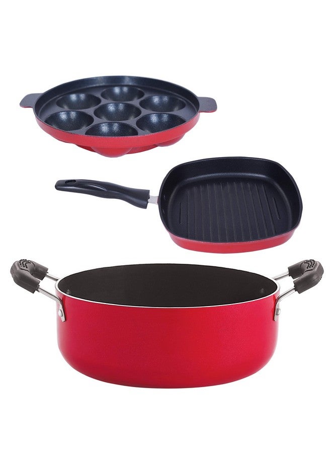 نيرلون مجموعة هدايا من أواني الطهي المصنوعة من الألومنيوم غير اللاصقة من نيرلون (AP7_GP22.5_CS24) - Image 1