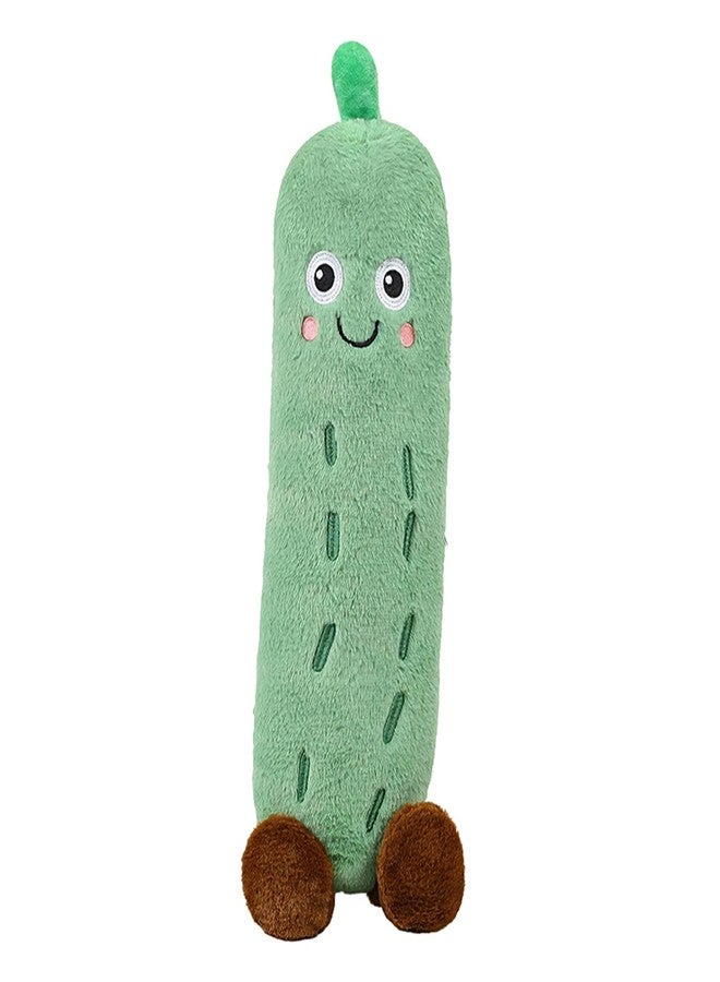 PEACH CAT Pickle Stuffed Animal 16" Cute Cucumber Plush Pillow Soft Plant Plushies Toys Gifts for Kids Green - Image 1