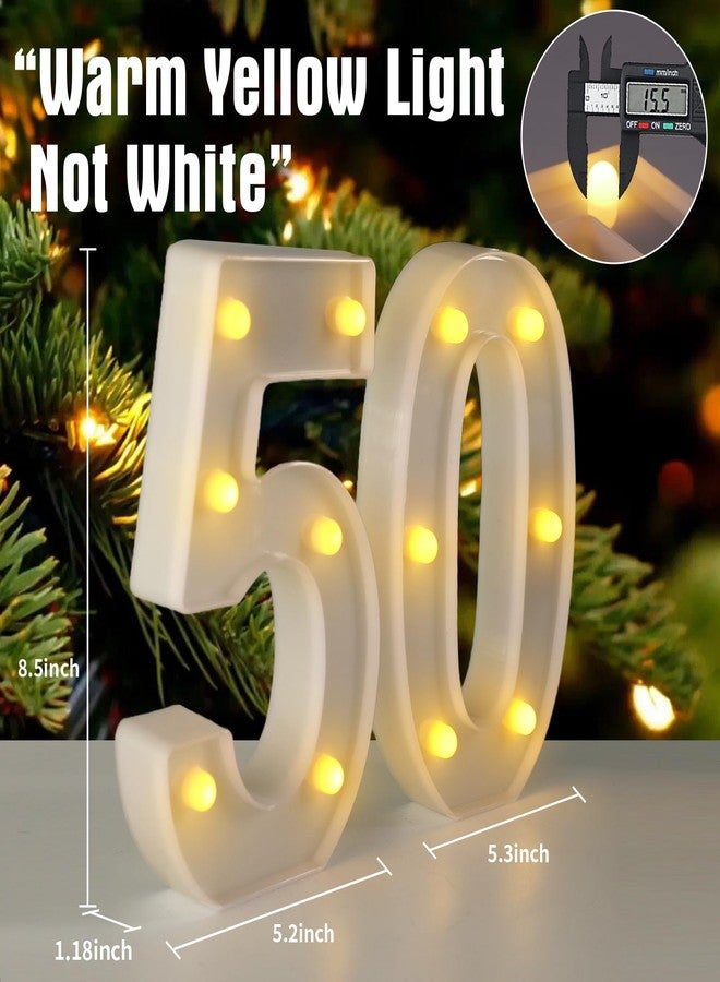 Funsky 50th Birthday Decorations Woman Man,Marquee Numbers for 50th Wedding Anniversary Decorations,Light Up Numbers 50 Sign for Party Backdrop Wall Decor,50 Birthday Centerpieces Table Decoration - Image 2