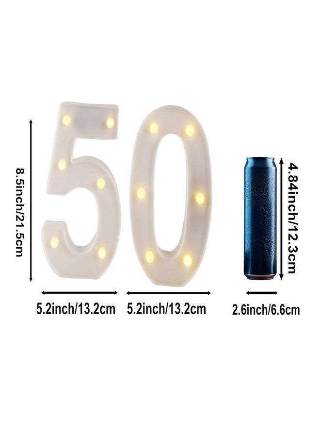 Funsky 50th Birthday Decorations Woman Man,Marquee Numbers for 50th Wedding Anniversary Decorations,Light Up Numbers 50 Sign for Party Backdrop Wall Decor,50 Birthday Centerpieces Table Decoration - Image 5
