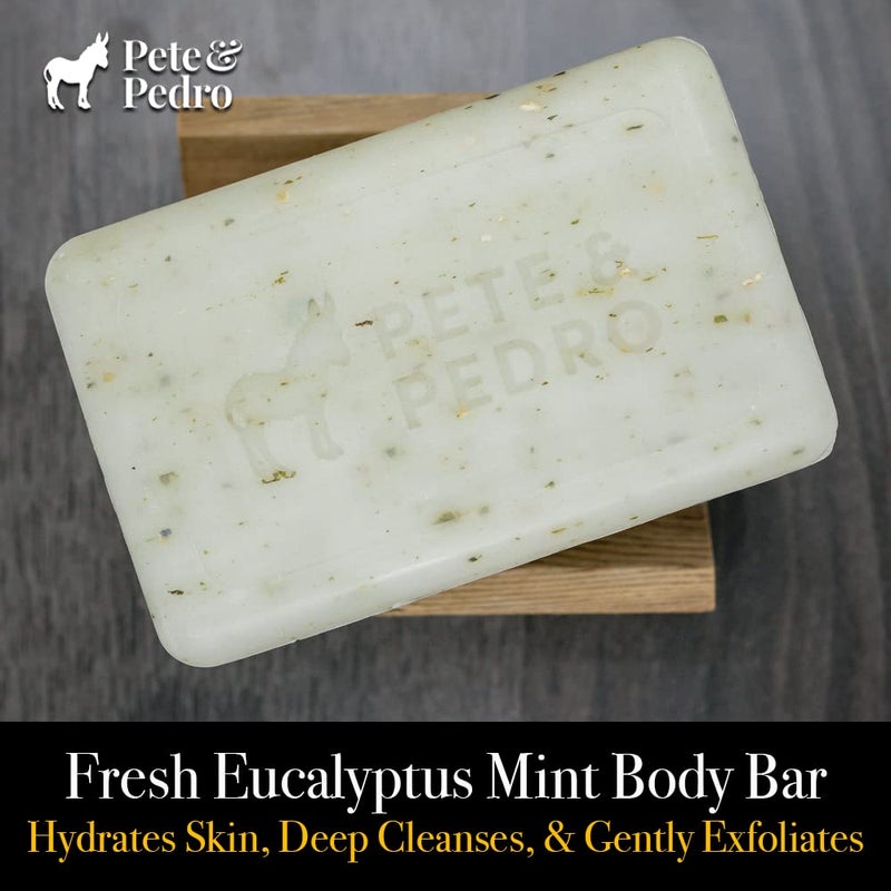 Pete & Pedro FRESH Body Soap Bar â€“ Eucalyptus Mint Scented Natural Moisturizing Men's Body Bar | Exfoliating Pumice & Hydrating Shea Butter | As Seen on Shark Tank, 6 oz. - Image 3