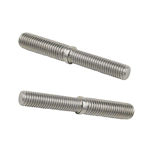 SING F LTD 2Pcs Double End Threaded Stud Screw Bolts M10 to M12 80mm 304 Stainless Steel Reduction Thread Adapter for Structural Columns Fasteners - Image 1