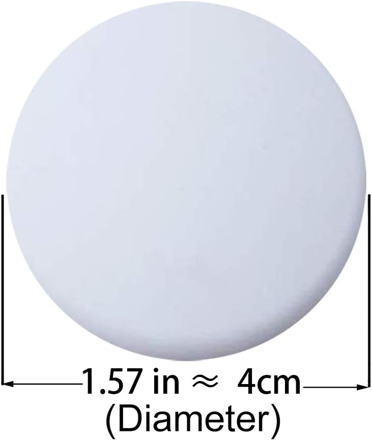 Xfenvs Door Knob Wall Shield, 6PCS White Round Soft Rubber Wall Protector Self Adhesive Door Handle Bumper (Small Round 1.57 Inch 6PCS, White) - Image 2