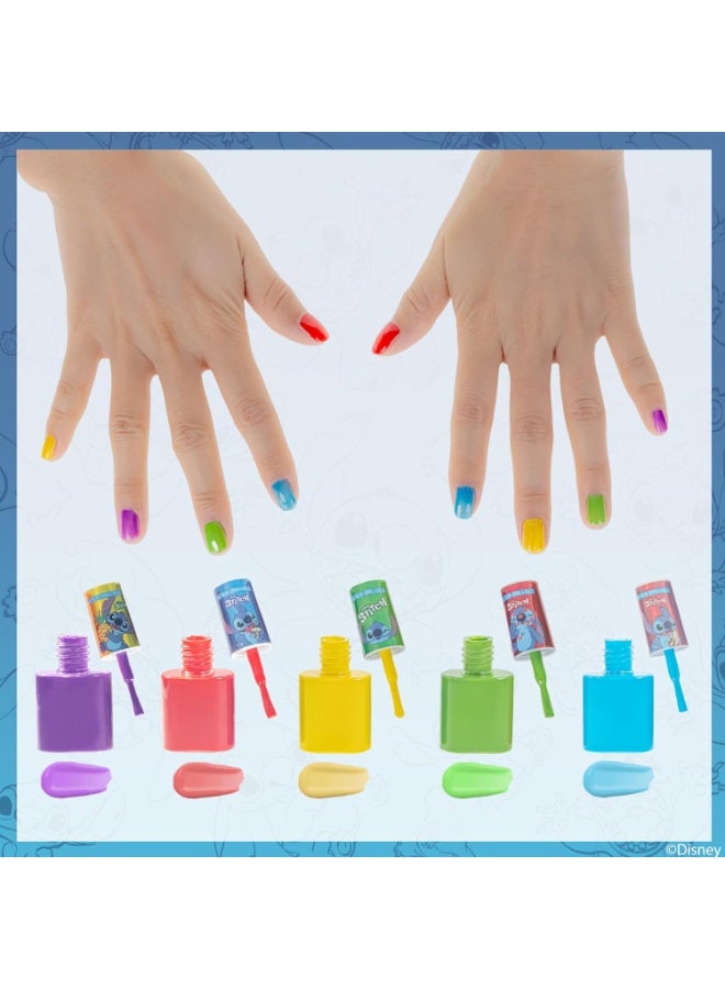 ستيتش مجموعة مكياج فنية للأظافر مكونة من 15 قطعة، مصنوعة من مادة مائية، تتضمن طلاء أظافر وفرشاة أظافر ومبرد أظافر، للحفلات وحفلات المبيت وعمليات التجميل، مناسبة للأعمار من 6 سنوات - Image 3