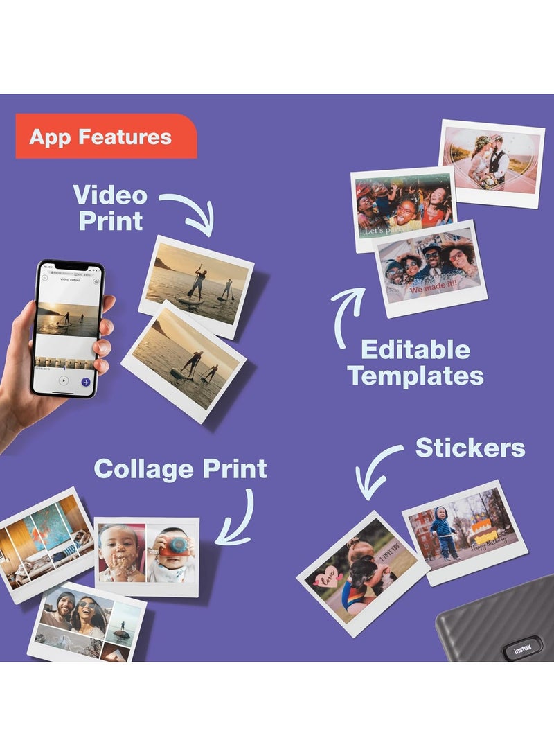 Instax Link Wide Printer - Mocha Gray - Image 3