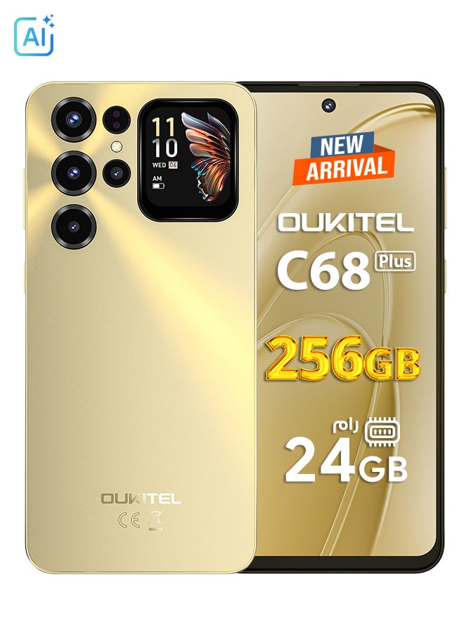 Oukitel C68 Plus Dual SIM Gold 8+16GB RAM 256GB 4G - Middle East