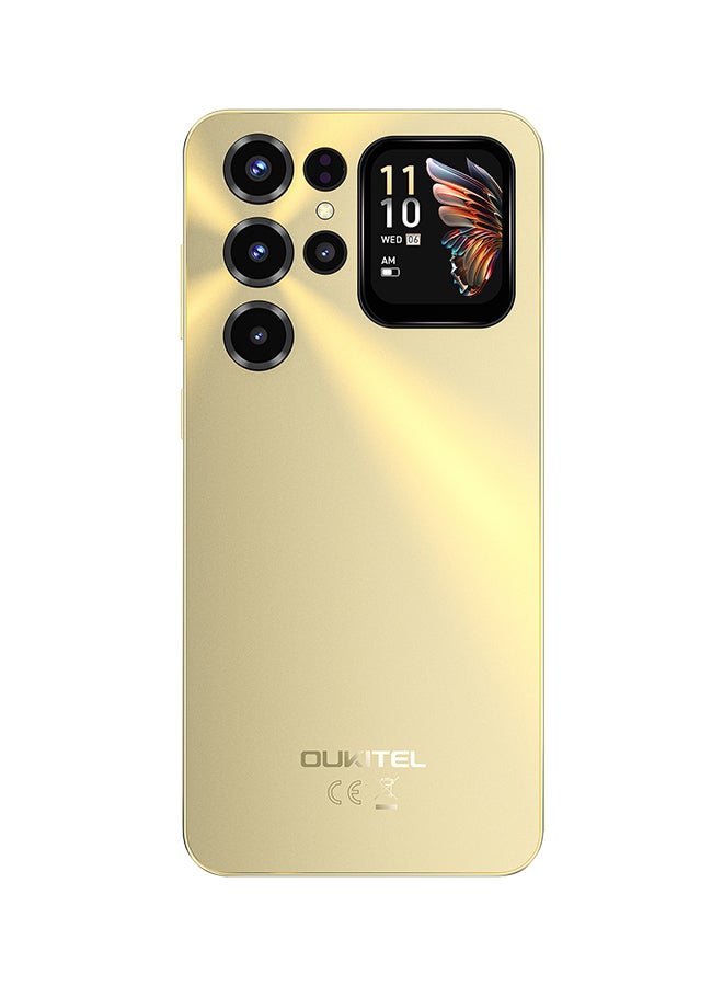 أوكيتل جوال C68 Plus ثنائي الشريحة بذاكرة رام 8+16 جيجابايت وذاكرة داخلية 256 جيجابايت لون ذهبي يدعم 4G LTE - إصدار الشرق الأوسط - Image 3