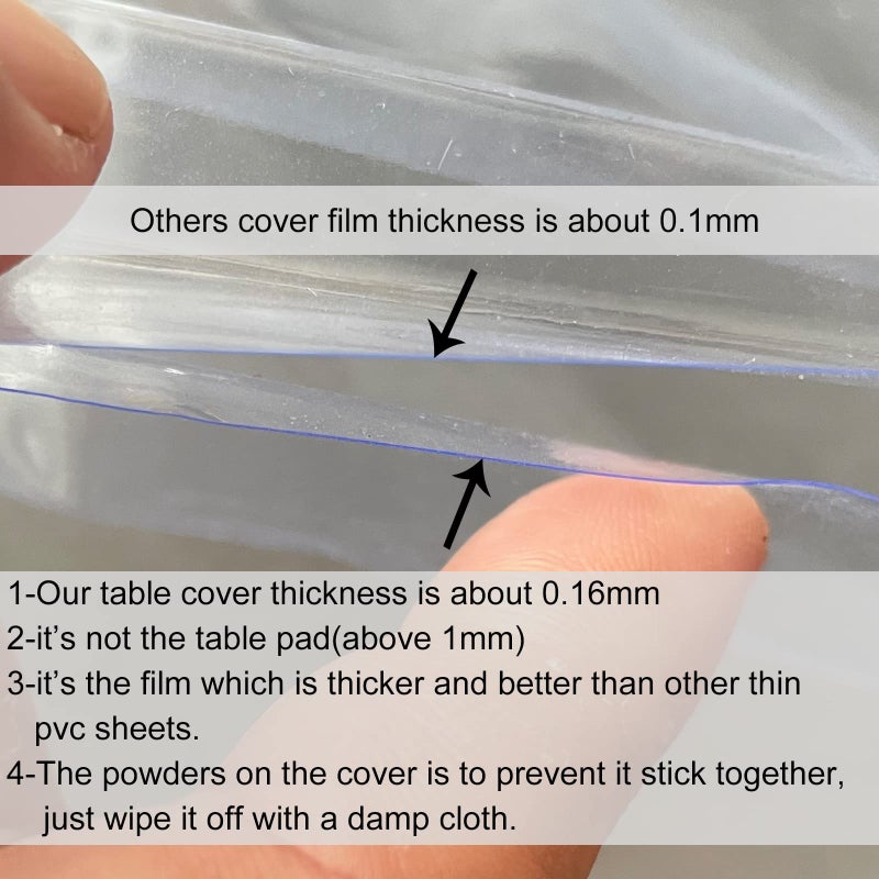 LIBERECOO Clear Small Round Fitted Vinyl Tablecloth for 22-26" Diameter Tables - Heavy Duty Elasticized Table Cover Elastic Edged Plastic Table Cloth Protector - Image 3