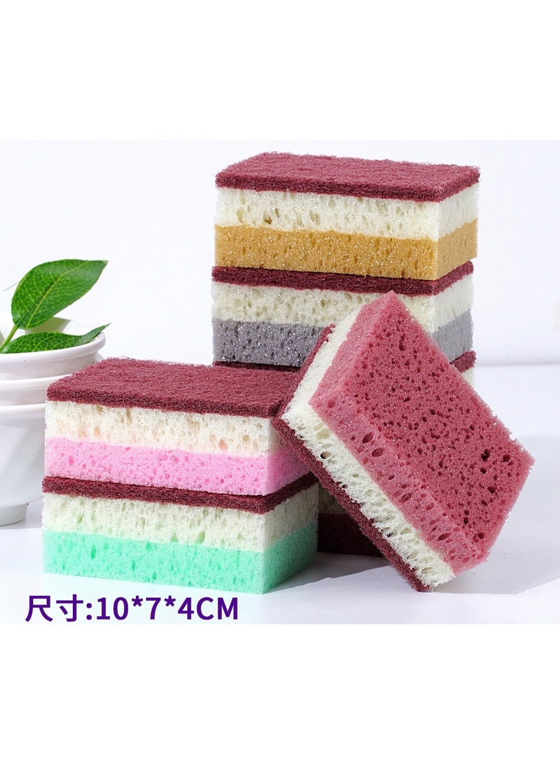 10PCS 3-Color High-Foam Seaweed Sponge | Honeycomb Cleaning Sponge Pads | 3-Layer Thickened Design | Non-Scratch Surface Safe | Ultra-Absorbent & Lint-Free | Rich Lather Saves Detergent | Must-Have Kitchen Cleaner | Grease Removal Expert - Image 2